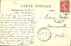 POSTAL Arcachon de la VENDIMIA una esquina del taladro de Abatilles al shooting con las palomas y los bordes del lavabo