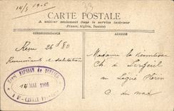 VINTAGE POSTCARD Arcachon the Beach and the castle of Ganne Ass Mule