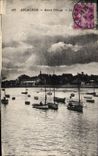 VINTAGE POSTCARD Arcachon Before the Storm Boats