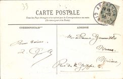 VINTAGE POSTCARD Arcachon the Pier Walk During the Storm