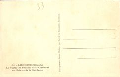 VINTAGE POSTCARD Libourne the Hillock of Fronsac and the confluence of Isle and the Dordogne