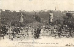 VINTAGE POSTCARD Langoiran close Bordeaux View Of High Langoiran taken of the large keep of the castle