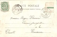 VINTAGE POSTCARD Langoiran close Bordeaux View Of High Langoiran taken of the large keep of the castle