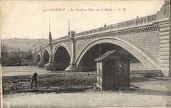 Valencia de la POSTAL de la VENDIMIA el nuevo puente en el Rhone (vista hermosa)