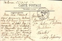 Valencia de la POSTAL de la VENDIMIA el puente y la ciudad