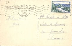 La valencia de la POSTAL de la VENDIMIA pone la república en la parte inferior de Crussol