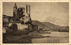 VINTAGE POSTCARD Surroundings of Valence Castle of Chateaubourg Crusades