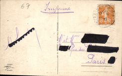 La POSTAL Estrasburgo de la VENDIMIA lleva el hospital la calle del oro y la catedral