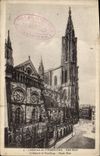 Catedral norteña de Estrasburgo de la POSTAL de la VENDIMIA de la dimensión