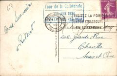 POSTAL Estrasburgo de la VENDIMIA la catedral el púlpito