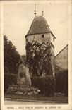 VINTAGE POSTCARD Obernai Old woman Tower And Monument Of the Canon