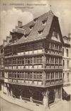 Casa de Straseburg Kammerzell de la POSTAL de la VENDIMIA
