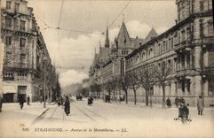 Avenida de Estrasburgo de la POSTAL de la VENDIMIA del Marseillaise