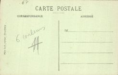 La POSTAL Estrasburgo de la VENDIMIA coloca el tranvía de Kleber