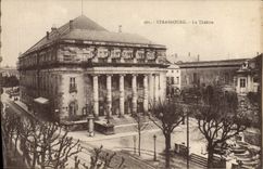 POSTAL Strassburg de la VENDIMIA el teatro