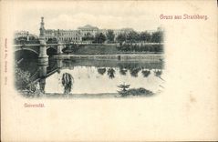 Aus Universitat de Estrasburgo Gruss de la POSTAL de la VENDIMIA