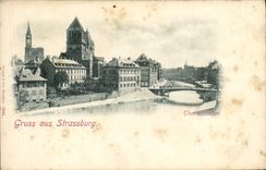 Aus de Estrasburgo Gruss de la POSTAL de la VENDIMIA