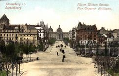 POSTAL Estrasburgo Kaiser Withelm Strasse de la VENDIMIA