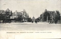 Emperador de Guillermo de la calle de Estrasburgo de la POSTAL de la VENDIMIA