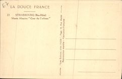 Corte Alsatian del museo de Estrasburgo de la POSTAL de la VENDIMIA de la ménsula