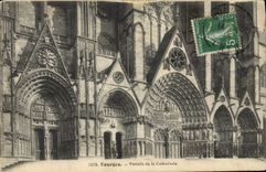 POSTAL Bourges Portalis de la VENDIMIA de la catedral