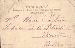 VINTAGE POSTCARD Fantasy Women Car Dog