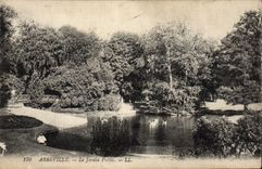 VINTAGE POSTCARD Abbeville the Public garden