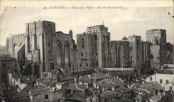 Paladar de Avignon de la POSTAL de la VENDIMIA de los papas Western Frontage