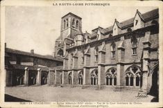 VINTAGE POSTCARD the Chair God Abbey church Sight of the interior court of the cloister