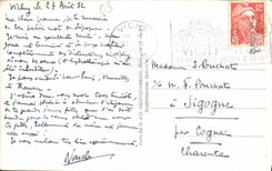 CPA Vichy Bords de l'Allier Embarcadere du canotage 