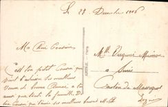 CPA Fantaisie Homme Soldat Militaria Trefle Tranchees Porte Bonheur Bonne Annee