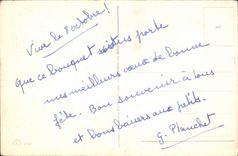 CPA Fantaisie Fleurs Heureux Anniversaire