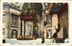 La POSTAL Roma Basilica di Pedro Confessione de la VENDIMIA gobierna a di S Pedro