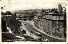 POSTAL Roma de la VENDIMIA vía el collar Teatro Marcelo de la charca del LED