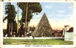 POSTAL Roma Piramide di Caio Cestio de la VENDIMIA