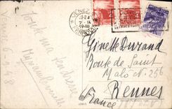 VINTAGE POSTCARD Venezia Canal Large E Chiesa della Salute