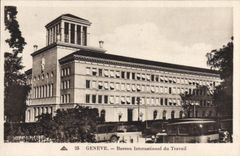 VINTAGE POSTCARD Geneva International office of Work the ILO