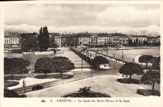 CPA Geneve Le Quai du Mont Blanc et le Jura