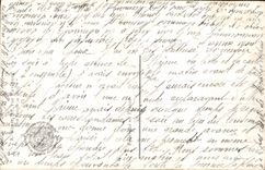 VINTAGE POSTCARD Fantasy Child wife Soldier Militaria Canon