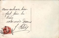 CPA Fantaisie Fleurs Santons Enfants