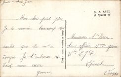 VINTAGE POSTCARD Fantasy Child Headstock Militaria Soldier