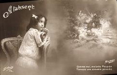 VINTAGE POSTCARD Fantasy Child Soldiers Militaria Horse