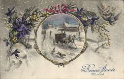 VINTAGE POSTCARD Fantasy Flowers the smile of the perfumes