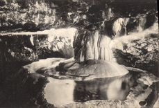VINTAGE POSTCARD Caves of Balme Large fountain