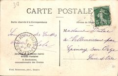 CPA Grottes de la Balme Grande fontaine 