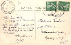 Jardines de Nimes de la POSTAL de la VENDIMIA de la fuente la cascada