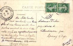 CPA Nimes L'Esplanade Les Arenes Palais de Justice Fontaine Pradier