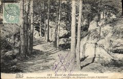 CPA Foret de Fontainebleau Rochers Cartouche et Mandrin Cavaliere des brigands Gorges d'Apremont