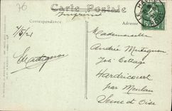 POSTAL Le Havre de la VENDIMIA la playa por la hora de los baños y de los nuevos niños del casino