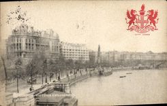 Terraplén de Londres Victoria de la POSTAL de la VENDIMIA